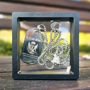 최고급형 인식표 군번줄 서지컬스틸 소재 군대 군인 전입 진급 전출 선물