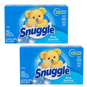 (내일도착)스너글 건조기 시트 드라이시트 블루 스파클 40매 2개