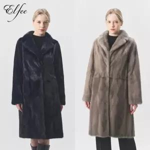 [진도 엘페](의정부점)[진도 Elfee] 풀스킨 휘메일 유색 밍크 롱코트(E8W3EC13_)