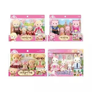행복한 동물가족 구르미 리나캣 코코곰미 콩지래빗 4종시리즈 소꿉놀이 장난감 어린이날선물