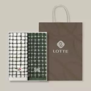 [롯데백화점]닥스타올 40수 그리드체크선염2매 [선물포장]