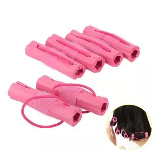 스펀지 헤어 롯드 셀프 펌 헤어롤 뿌리 웨이브 히피 물결 파마 컬링 6p