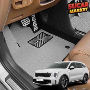 안다미로 더뉴 쏘렌토 MQ4 리노 가죽 바닥매트 발판 6인승 7인승 자동차용품