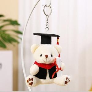 2종 졸업 학사모 곰돌이 인형 키링 / 졸업식 꽃다발 장식 단체 행사 기념품 수료식 축하 캐릭터