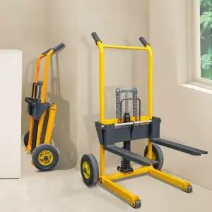 200KG 유압식리프트 수동리프트 지게차 접이식 직선바퀴 스테커 운반장비