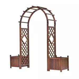 유럽 스타일의 정원 지지대 오벨리스크로 식물을 지원하는 빈티지 울타리 장식