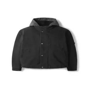 시리즈 역시즌 [series] 우븐 후드 블랙 데님 점퍼 SAUAW24031BKX