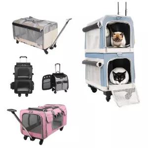 반려동물 이동가방 이동장 강아지 고양이 케이지 여행 캐리어 바퀴