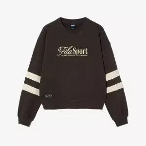 [휠라](광주신세계)[FILA] 세미크롭 오버핏 맨투맨 (FS2POH1152F_BRN)