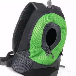 HGE 편안한 어깨패드 강아지 슬링백 29X42 그린 안전고리 애견 포대기 매쉬쿠션 애견띠 등받이 펫 슬링백