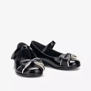 [보리보리/아이들]907R 키즈 & 맘 에나멜 토 리본 바인딩 메리제인 - 블랙화이트