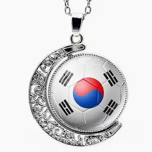 대한민국 월드컵 응원 축구목걸이(10개세트) 360도 회전 태극기 팬던트 패션소품