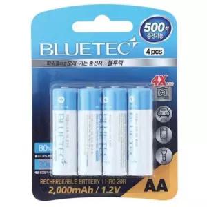 충전용 건전지 HR6 20R AA 1.2V 1판-4EA 1판 전기 조명 조명기구