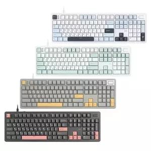 지클릭커 파도프로젝트 SPK107 8K 제주스위치 풀윤활 기계식 키보드 (제주바다, 37g) 그린라이트