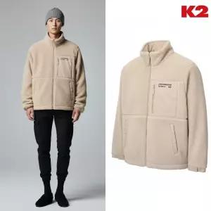 [백화점 출고] K2 플리스 남자 비숑 에코 베이지 털 뽀글이 점퍼 후리스 자켓