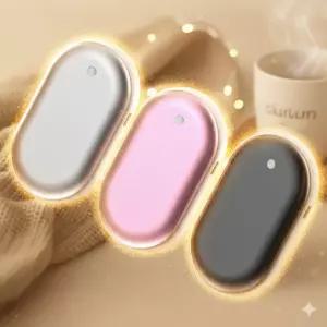 양면발열 휴대용 손난로 USB 충전식 핫팩 5000mAh 대용량 보조배터리 겨울선물 단체선물용
