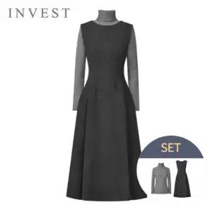 [인베스트] 베이직 폴라 니트+원피스 세트_IN5W1OP3151