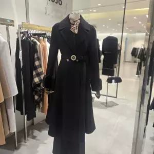 [모조에스핀]밍크트리밍 소매 더블코트_s