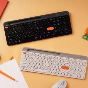 지클릭커 오피스프로 WK90B 태블릿 멀티페어링 무소음 무선 블루투스 키보드 106