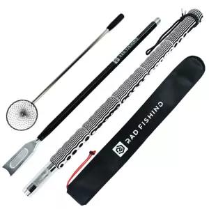 [래드피싱] 얼음낚시 2단 얼음끌 + 뜰채 세트 송어 빙어 산천어 낚시