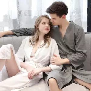 호텔 로브 여성 잠옷 실내복 커플 사이즈 와플 부드러운