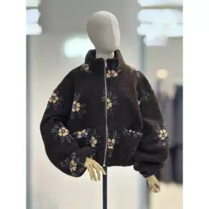 갤러리아 이프네 하이넥 플로럴포인트 뽀글이점퍼 (IQ1WJP01)