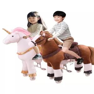 이동식 목마 장난감 바퀴 말타기 미만 완구 조랑말