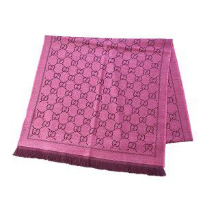 [구찌] 두꺼운 스톨 머플러 남성 여성 GG 무늬 핑크 울 100% 133483 3G200 5573