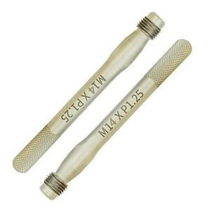 JEUCL 2PCS M14x1.25 휠 행거 정렬 핀 가이드 도구 림 스터드 파일럿 고정 볼트 러그 볼트로 자동차 타이어 교체용 허브 위치 로드 교체