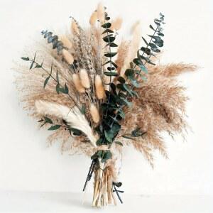 90pcs 팜파스 말린 꽃 토끼 꼬리 잔디 꽃다발 Boho 홈 가짜 장식 축제 결혼 결혼식