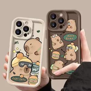 귀여운 Capybara 소프트 폰 케이스 삼성 호환 갤럭시 S25 울트라 S24 FE S23 S22 S21 플러스 A06 A26 A36 A