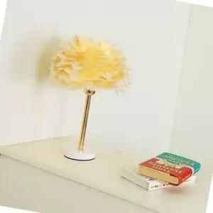 피치색 깃털 스탠드 조명 거실 인테리어 식탁 사이드 테이블 (WFJ4YRL)