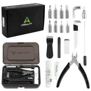 [미국배송] 크리알리티 공식 일반 공구 박스 키트 3D 프린터 세트 11PCS는 모든 FDM 프린터에 포함된 마감 청소 인쇄 제거 도구를 위한 필수 인쇄 액세서리 1개에 포함되어 있습니다