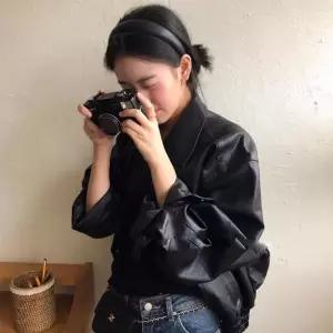 초코링샵 데일리 가죽 레더 볼륨 헤어밴드 머리띠, 1개