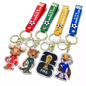  2026 FIFA 피파 월드컵 마스코트 키링 북중미 축구 대회 엠블럼 굿즈 열쇠고리