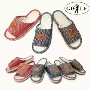 GOLF 지압 슬리퍼 깔끔한 건강실내화 실내 발마사지 지압슬리퍼 거실화