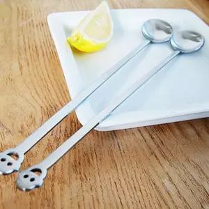 스텐 스마일 롱티스푼 1P 홈카페 커피 디저트 롱스푼 롱스푼 롱티스푼