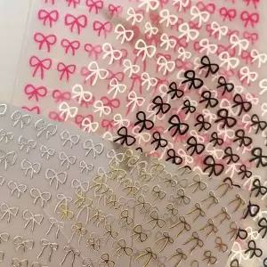 매듭 리본스티커 네일 매듭리본스티커 메탈느낌스 (WFK9D3X)