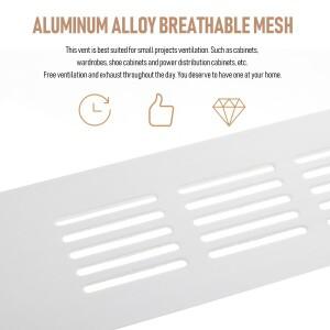 캐비닛 환기 그릴 직사각형 알루미늄 합금 공기 배출구 가구용 메쉬 배기구 커버 냉난방용