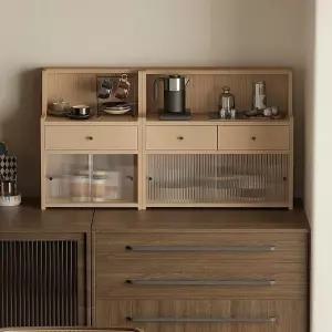 수납장 미니찬장 홈카페 그릇장 서랍장 삼층 싱크대위 다크브라운