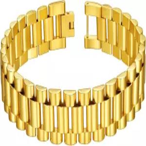 체인하우스 남성 손목밴드 ID 팔찌 스테인리스 스틸/18K 골드/블랙 메탈 도금 개인 맞춤형 조각 청키 뱅글