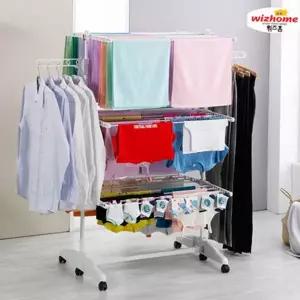 이동식 건조대 다용도 바퀴형 선반형 빨래 건조대 6단 스테인리스 베란다 아파트 다단 틈새