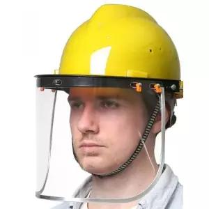 최강 예초기 안전모 보호장구 벌초 눈보호 단독 옐로우 헬멧+브래킷+PC 두꺼운 투명