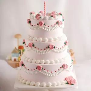 3단 케이크 모형 소품 기념일 파티 백일상 파티용품 생일