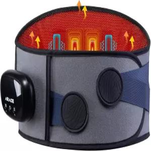 허리 마사지기 요통 를 위한 무선 온열 패드 47-60인치 착용형 3개의 열 및 타이머 5개의 진동 지지대