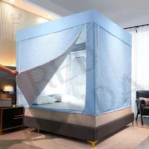 난방 텐트 사각 수면 암막 침대 방풍 기숙사 레드판다몰 우풍 벙커 침대용 보온 방한 실내 모기장 차광 겨