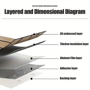 파니식 벽용 자가 접착식 벽지 1롤 인조 나무결 질감 벽 스티커 장식 3D 비닐 폼 패널  접착력