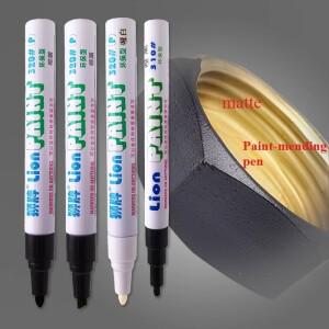 1MM/2MM/5MM 무광택 페인트 펜 검정 회색 흰색 잉크 쓰기 용품 하드웨어 방수 컬러 수리 산업용 마커