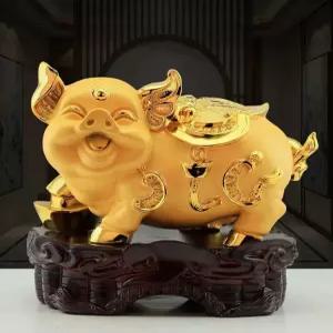 황금돼지 재물운장식 풍수인테리어 개업선물 집들이선물 돈들어오는돼지 거실장식품 데스크오브제