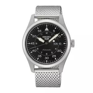 [세이코알바]세이코 세이코5 플라이거 남성 남자 실버 블랙 오토매틱 메탈시계 SRPH23K1